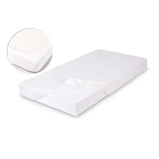 Cearsaf Din Bumbac Jersey Cu Elastic Pe Contur 100x50 Cm, Alb Pjb16-5492