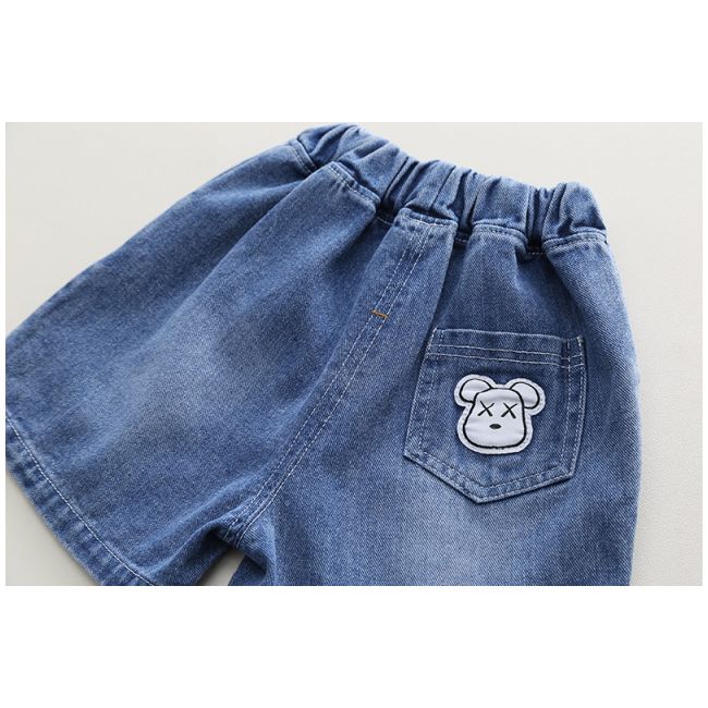 Costumas cu tricou verde si blugi pentru baietei - bear mdxbr27-r1