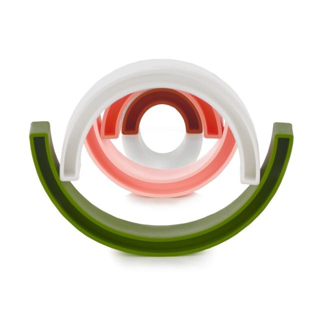 Jucarie stivuire copii, Jane, Forma pepene, dezvolta motricitatea fina, Watermelon BYN8420421093221