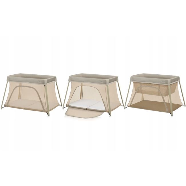 Patut multifunctional, Lionelo, Alice, 3 in 1, 2 trepte de inaltime pentru saltea, Pliabil, Material rezistent Oxford 300D, Cu iesire laterala, Geanta de transport, Pana 15 kg, 0 luni+, 104×70×74 cm, Bej BYNLO-ALICE_BEIGE_OLIVE