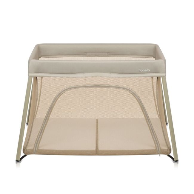 Patut multifunctional, Lionelo, Alice, 3 in 1, 2 trepte de inaltime pentru saltea, Pliabil, Material rezistent Oxford 300D, Cu iesire laterala, Geanta de transport, Pana 15 kg, 0 luni+, 104×70×74 cm, Bej BYNLO-ALICE_BEIGE_OLIVE