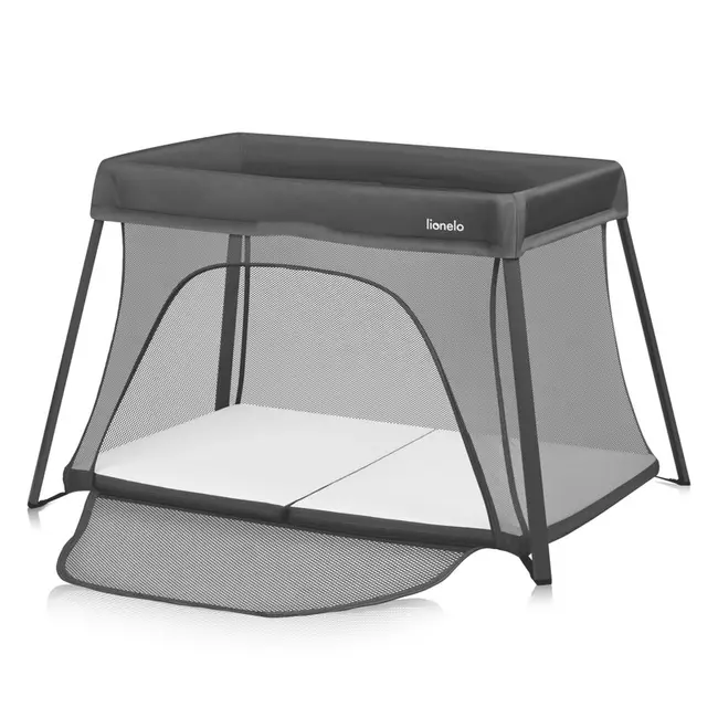 Patut multifunctional, Lionelo, Alice, 3 in 1, 2 trepte de inaltime pentru saltea, Pliabil, Material rezistent Oxford 300D, Cu iesire laterala, Geanta de transport, Pana 15 kg, 0 luni+, 104&times;70&times;74 cm, Negru BYNLO-ALICE_BLACK