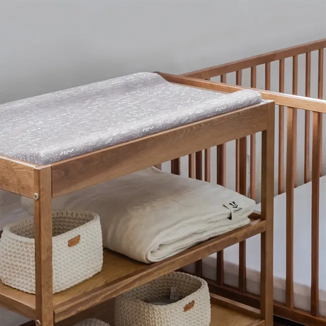 Saltea Din Spuma Pentru Masa De Infasat Din Lemn, Impermeabila Cu Margini De Protectie, 70x40 Cm Boho Dark By Woodies Pjbcc_mat_imp-8002