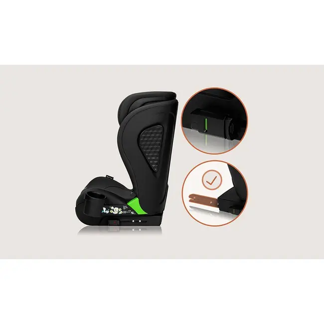 Scaun auto i-Size, Lionelo, Neal, Spatar reglabil in 4 pozitii, Tetiera in 10 pozitii, Suport sticla inclus, 15-36 Kg, 100-150 cm, Cu Isofix, Conform ECE R129, Negru BYNLO-NEAL_I-SIZE_BLACK_CARBON