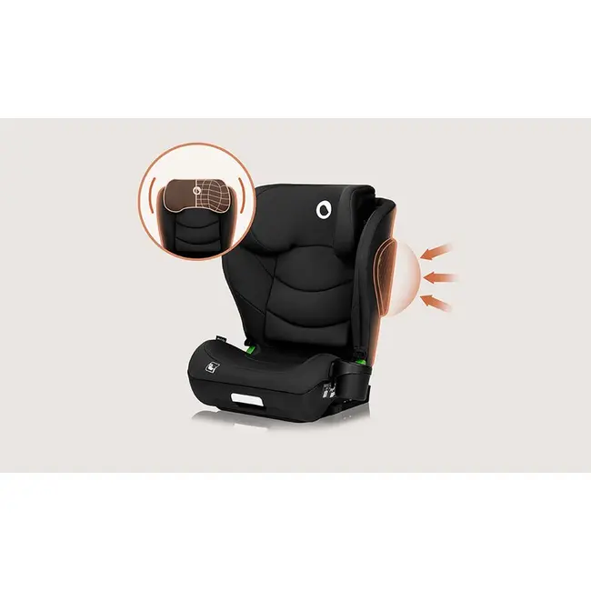Scaun auto i-Size, Lionelo, Neal, Spatar reglabil in 4 pozitii, Tetiera in 10 pozitii, Suport sticla inclus, 15-36 Kg, 100-150 cm, Cu Isofix, Conform ECE R129, Negru BYNLO-NEAL_I-SIZE_BLACK_CARBON