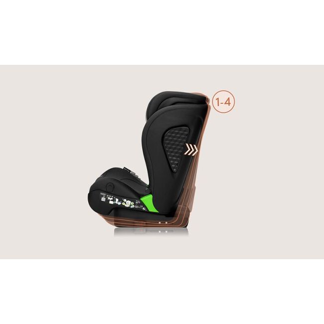 Scaun auto i-Size, Lionelo, Neal, Spatar reglabil in 4 pozitii, Tetiera in 10 pozitii, Suport sticla inclus, 15-36 Kg, 100-150 cm, Cu Isofix, Conform ECE R129, Negru BYNLO-NEAL_I-SIZE_BLACK_CARBON