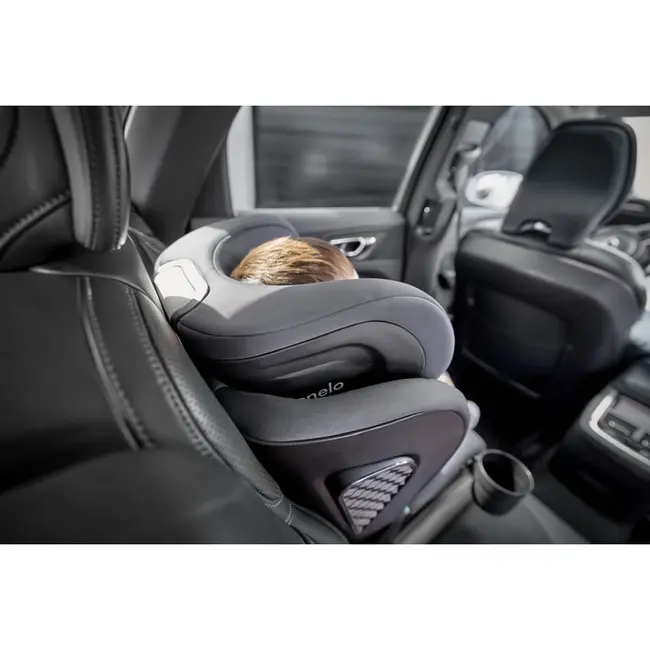 Scaun auto i-Size, Lionelo, Neal, Spatar reglabil in 4 pozitii, Tetiera in 10 pozitii, Suport sticla inclus, 15-36 Kg, 100-150 cm, Cu Isofix, Conform ECE R129, Negru BYNLO-NEAL_I-SIZE_BLACK_CARBON