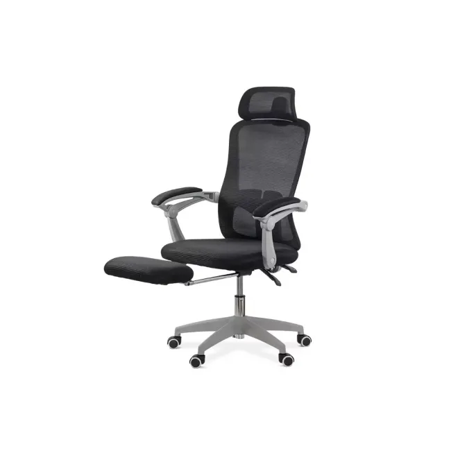 Scaun ergonomic cu tetiera OFF 430, mesh, suport picioare, polipropilena, 100 kg DRM10075