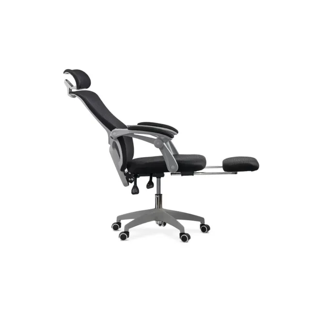 Scaun ergonomic cu tetiera OFF 430, mesh, suport picioare, polipropilena, 100 kg DRM10075