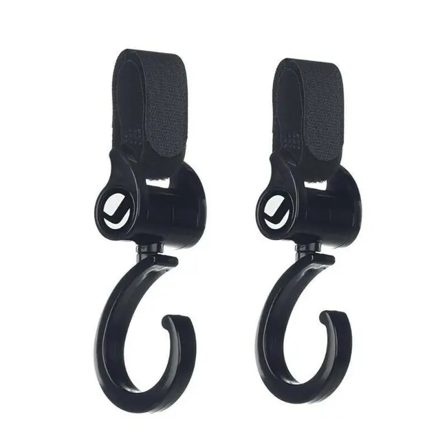 Set 2 carlige auto pentru carucior, Jane, Fixare pe cadru, multifunctionale, Negru BYN8420421034880