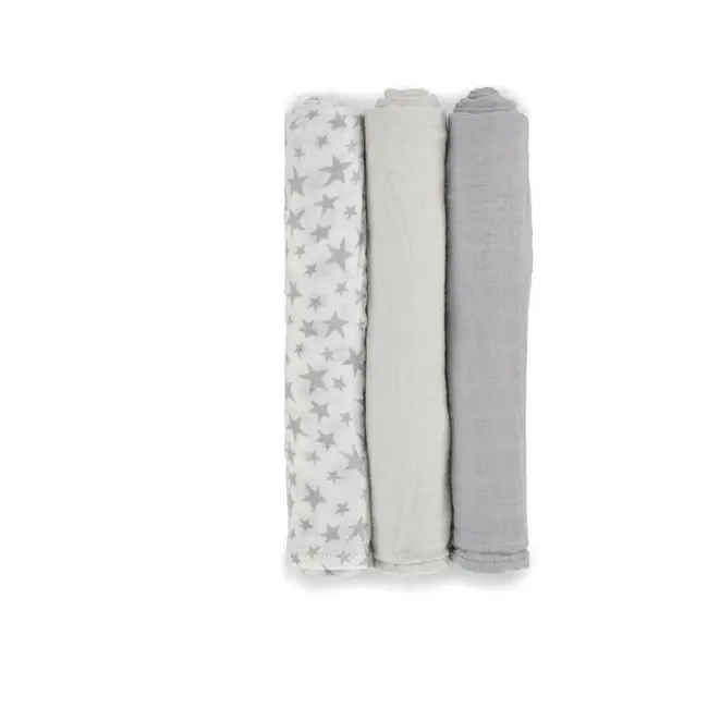 Set 3 scutece, Jane, Din muselina de bambus, Hipoalergenice, 80 x 80 cm, Star BYN8420421089156