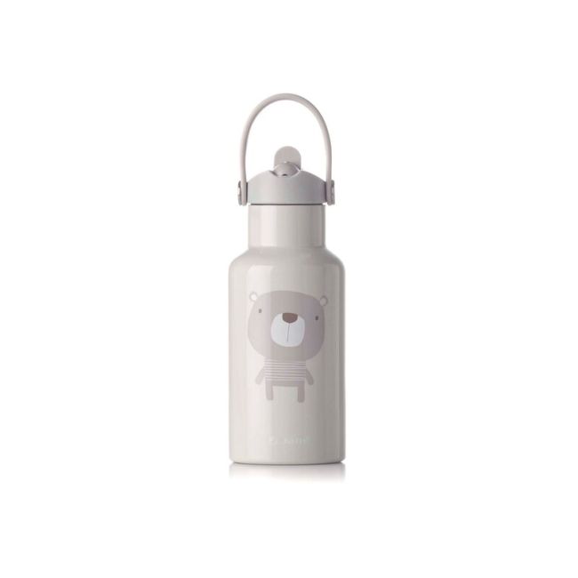 Sticla termos lichide, Jane, Din otel inoxidabil, Cu mentinere de temperatura de pana la 12 ore, 350 ml, Bpa Free, Conform cu EN 1186:2022EN 12546-1:2000UNE EN 14372:2005, Sand BYN8420421089781