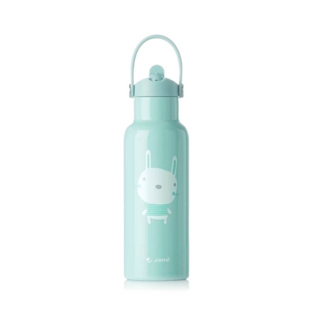 Sticla termos lichide, Jane, Din otel inoxidabil, Cu mentinere de temperatura de pana la 12 ore, 500 ml, Bpa Free, Conform cu EN 1186:2022EN 12546-1:2000UNE EN 14372:2005, Mint BYN8420421089798
