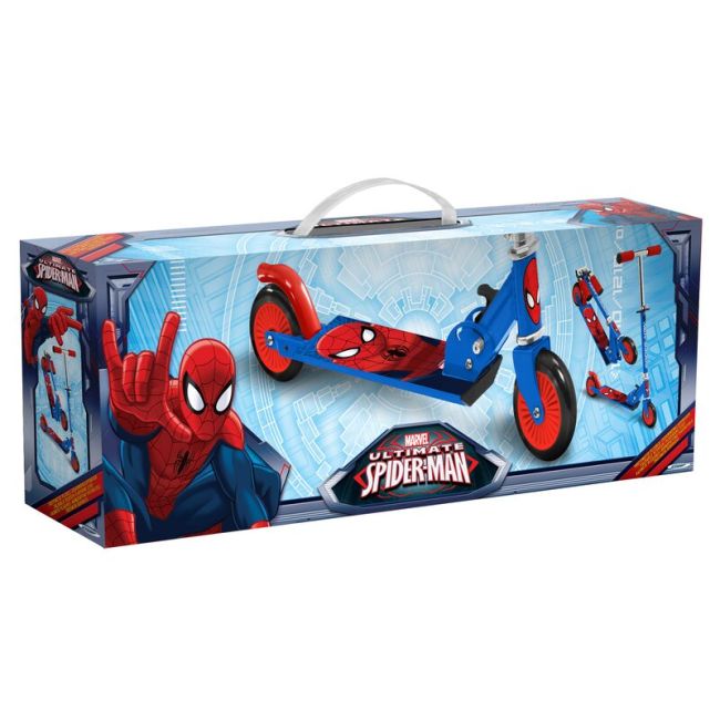 Trotineta copii, Stamp, Marvel, Pliabila, Reglabila pe inaltime, Platforma antiderapanta, Din aluminiu, 3 ani+, Spiderman BYNSM250042
