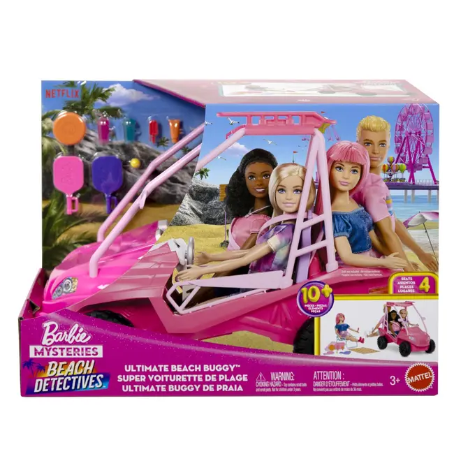 BARBIE MYSTERIES DETECTIVI PE PLAJA MASINUTA BUGGY SI ACCESORII VIVMTJFV68