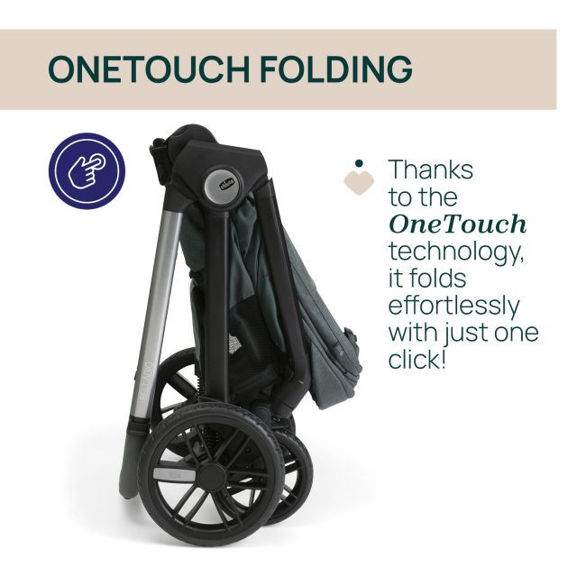 Carucior copii 3 in 1 Chicco Bellagio, Fir Tree (verde inchis), 0luni+ CHC8713633+8713733+8714633-8