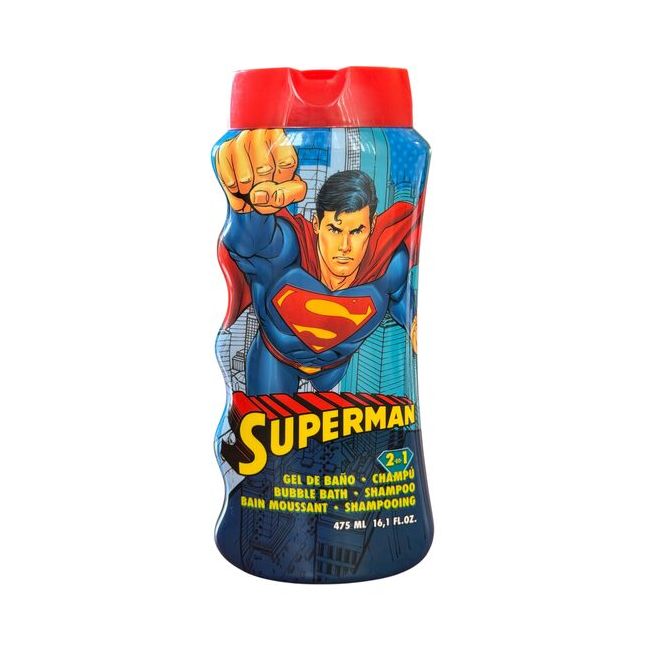 Gel de dus si sampon 2 in 1, Superman, Baieti, 2227, 475ml