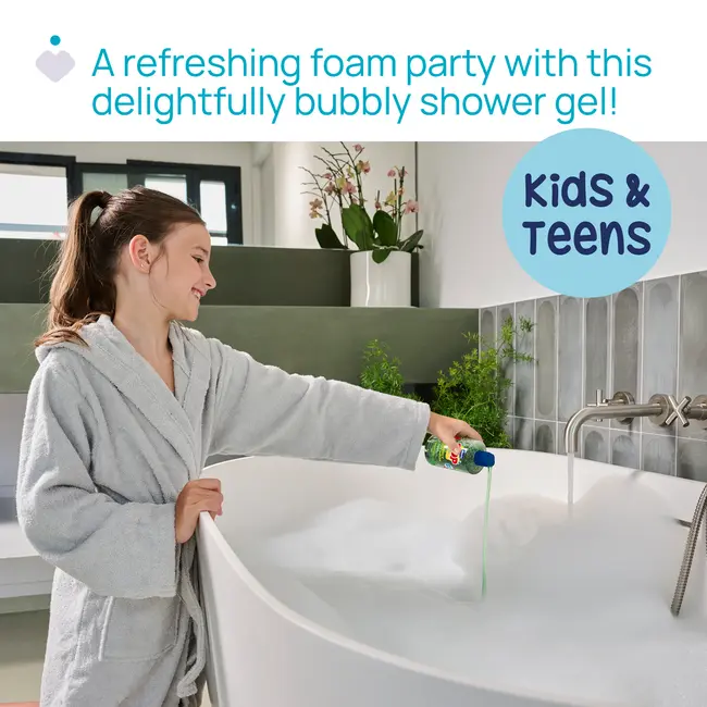 Gel de dus spumant Chicco POP cu aroma de pepene rosu, formula vegana, pentru copii si adolescenti 300 ml CHC12371-9