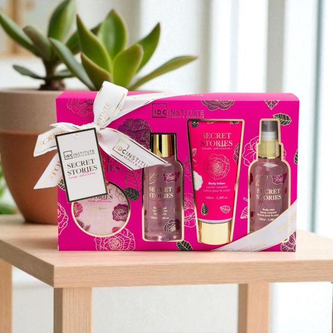 Set produse de ingrijire corporala Secret Stories, Rose Edition, 42293 IDC Institute