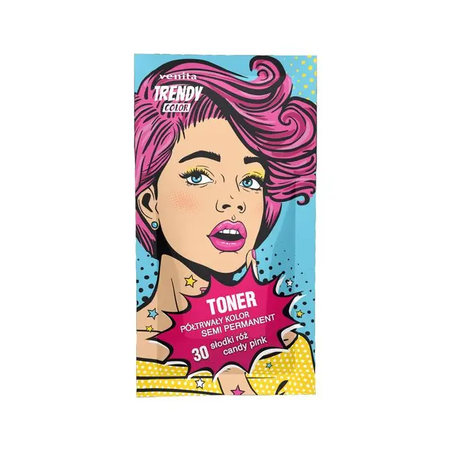 Toner Colorant Trendy, Candy Pink 30, Plic 35 g (Roz Bombon)