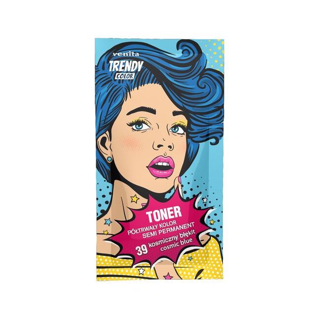 Toner Colorant Trendy, Cosmic Blue 39, Plic 35 g (Albastru Cosmic)