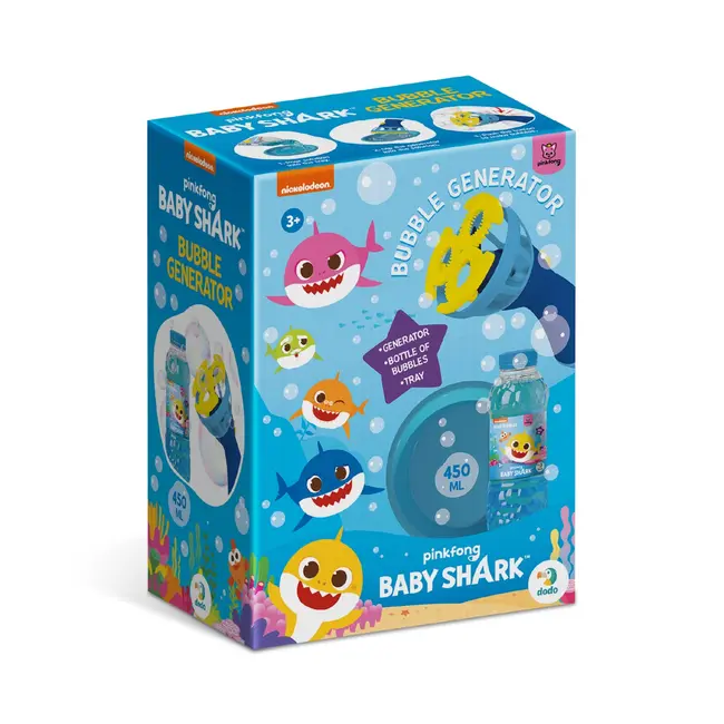 BABY SHARK SET DE BALOANE DE SAPUN CU GENERATOR 450ML VIVDD200612