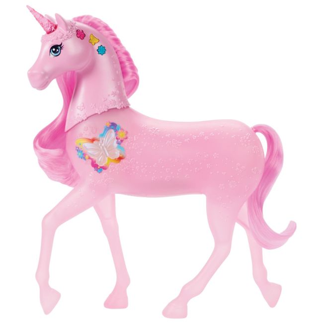 BARBIE UNICORN ROZ CU LUMINI STRALUCITOARE SI SUNETE VIVMTJCP78