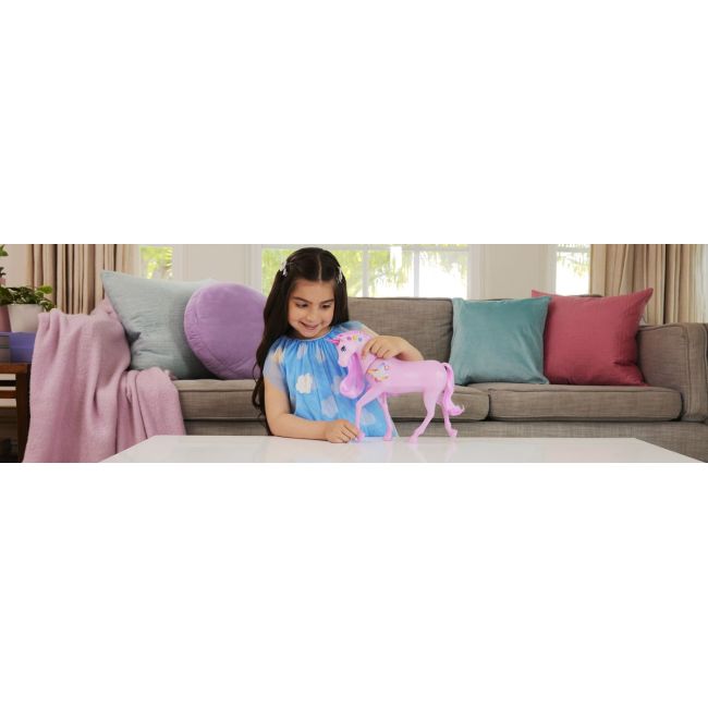 BARBIE UNICORN ROZ CU LUMINI STRALUCITOARE SI SUNETE VIVMTJCP78