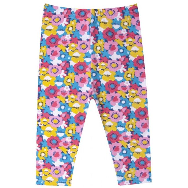 Colanti trei sferturi pentru fetite - floricele colorate le-08