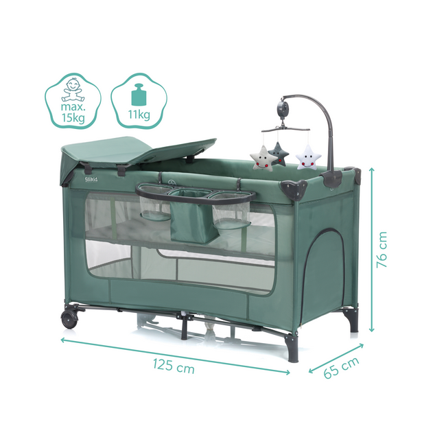 Patut pliabil Capri green Fillikid