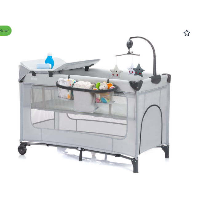 Patut pliabil Capri light grey Fillikid