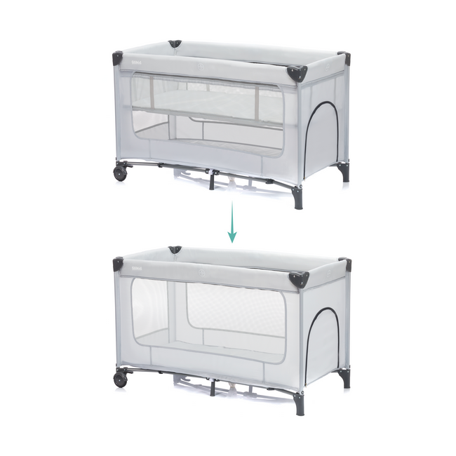 Patut pliabil Capri light grey Fillikid