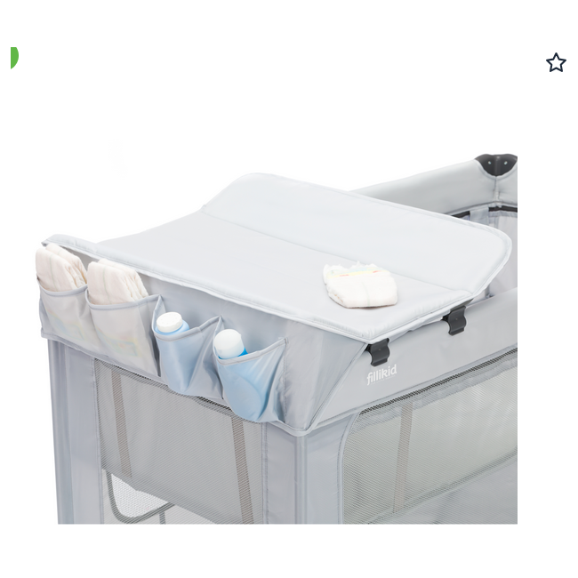 Patut pliabil Capri light grey Fillikid
