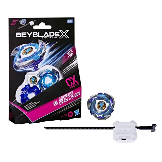 BEYBLADE X LET IT RIP SET LANSATOR SI ROATA COURAGE DRAN S 6-60V VIVG0840_G1677