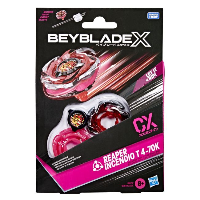 BEYBLADE X LET IT RIP SET LANSATOR SI ROATA REAPER INCENDIO T 4-70K VIVG0840_G1678