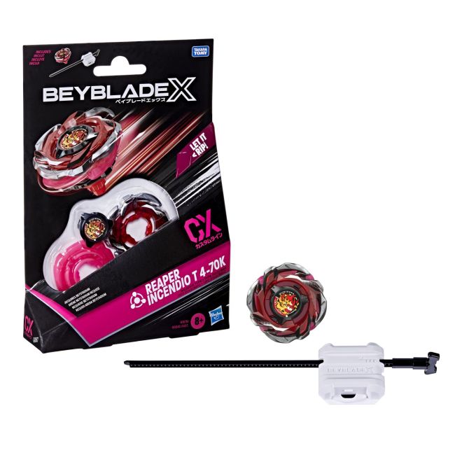 BEYBLADE X LET IT RIP SET LANSATOR SI ROATA REAPER INCENDIO T 4-70K VIVG0840_G1678