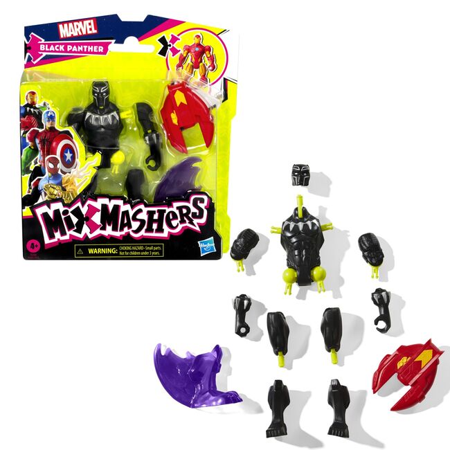 MARVEL AVENGERS MIX MASHERS FIGURINA BLACK PANTHER 12CM VIVF9265_F9268
