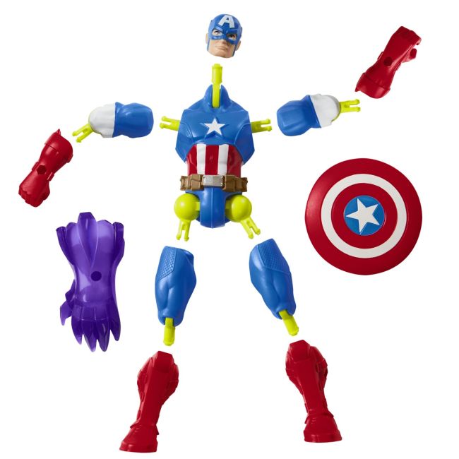 MARVEL AVENGERS MIX MASHERS FIGURINA CAPITAN AMERICA 12CM VIVF9265_F9267