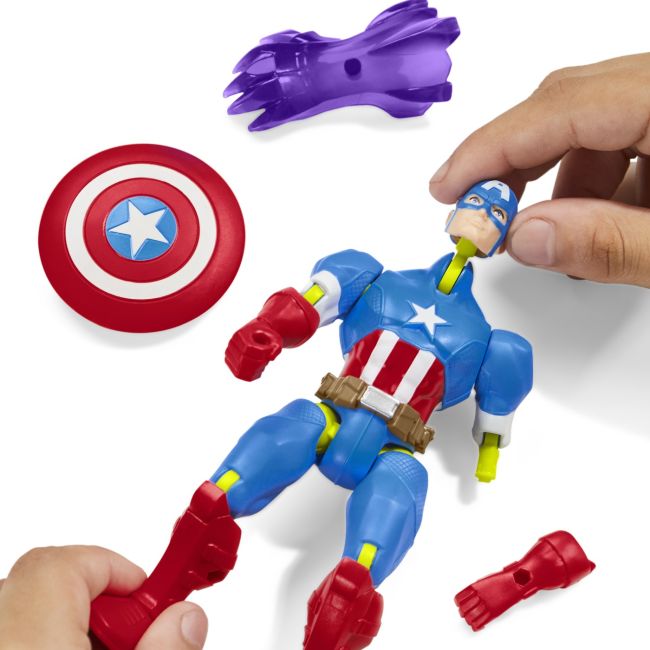 MARVEL AVENGERS MIX MASHERS FIGURINA CAPITAN AMERICA 12CM VIVF9265_F9267