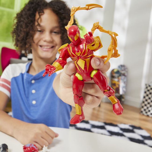 MARVEL AVENGERS MIX MASHERS FIGURINA IRON SPIDER CU ACCESORII 12CM VIVF9206_F9217
