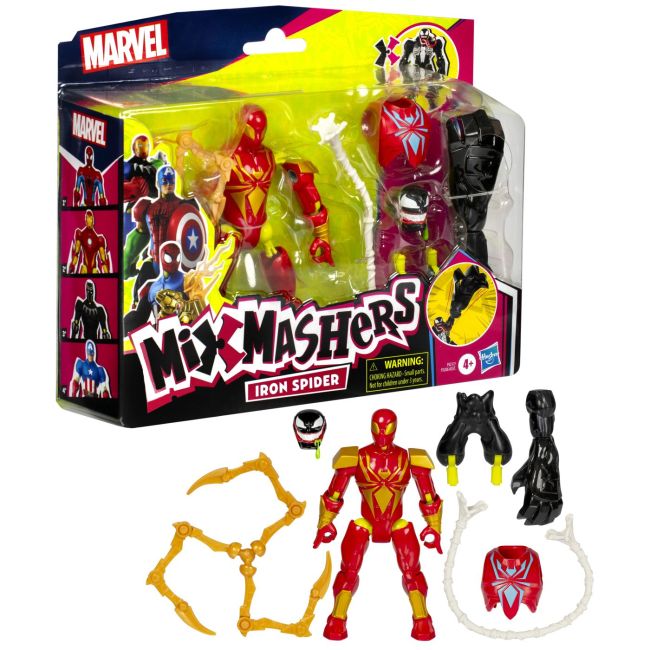 MARVEL AVENGERS MIX MASHERS FIGURINA IRON SPIDER CU ACCESORII 12CM VIVF9206_F9217