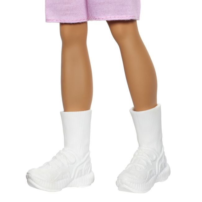 BARBIE FASHIONISTAS PAPUSA KEN BLOND CU BLUZA POLO DUNGI ROSII ALBE VIVMTDWK44_HYV01
