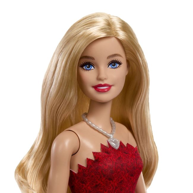 BARBIE PAPUSA BARBIE COLECTIE ANIVERSARA 80 DE ANI BLONDA CU ROCHIE ROSIE RUBIN VIVMTJGD25