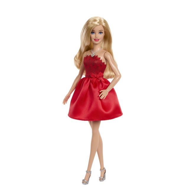 BARBIE PAPUSA BARBIE COLECTIE ANIVERSARA 80 DE ANI BLONDA CU ROCHIE ROSIE RUBIN VIVMTJGD25