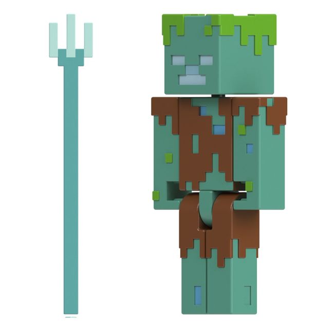 MINECRAFT CRAFT A BLOCK FIGURINA DROWNED 8CM VIVMTGTP08_JCN41