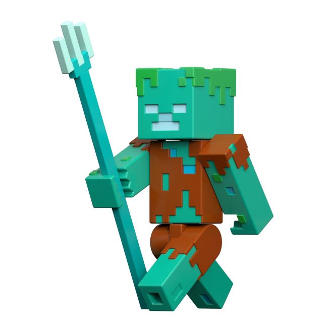 MINECRAFT CRAFT A BLOCK FIGURINA DROWNED 8CM VIVMTGTP08_JCN41