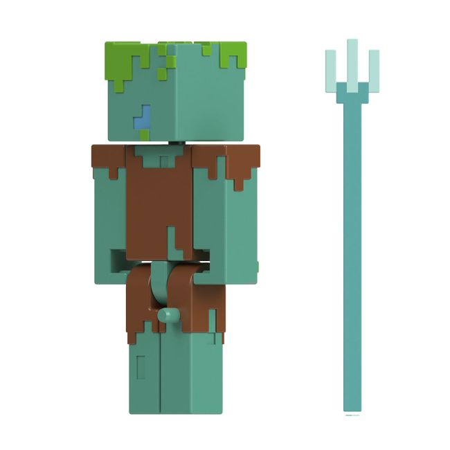 MINECRAFT CRAFT A BLOCK FIGURINA DROWNED 8CM VIVMTGTP08_JCN41