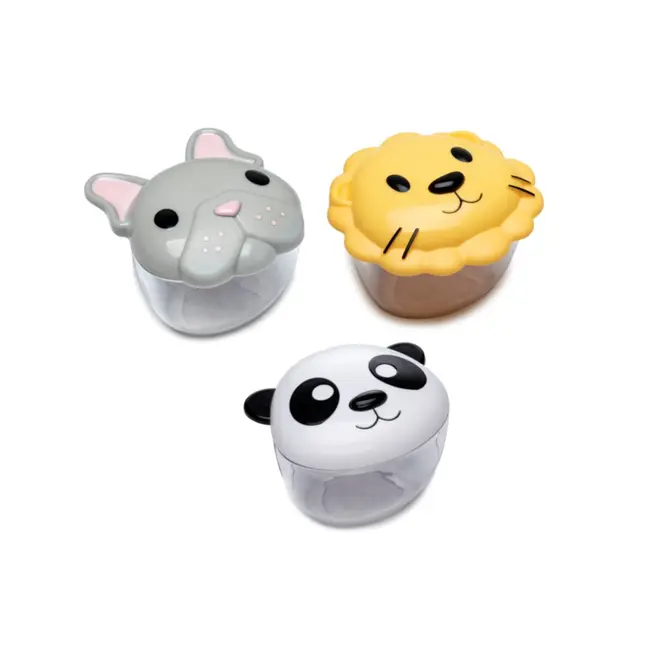 SET 3 RECIPIENTE HRANA BEBE, MELII, BULLDOG, RECHIN, PISICA CUTIE VIVML14855