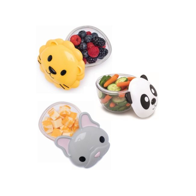 SET 3 RECIPIENTE HRANA BEBE, MELII, BULLDOG, RECHIN, PISICA CUTIE VIVML14855