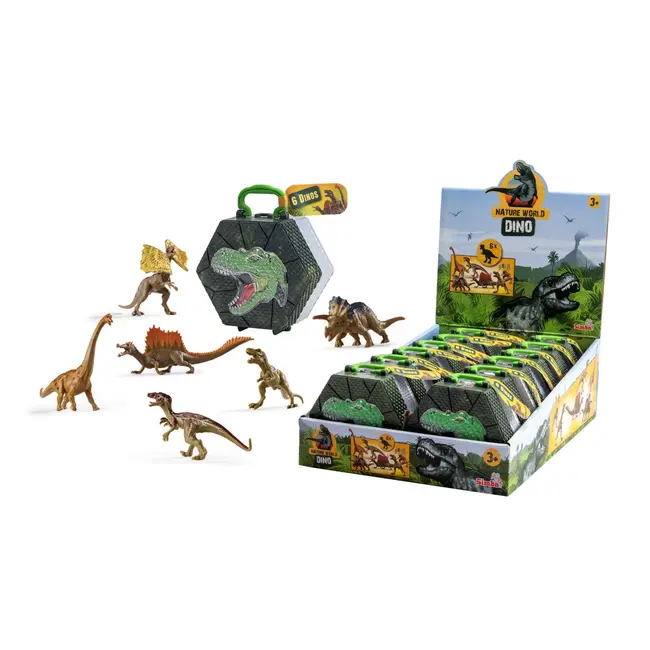 NATURE WORLD DINO SET 6 DINOZAURI IN CUTIE PIRAMIDA VIV104342648